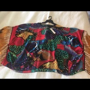 Flowy see thru multi colored top